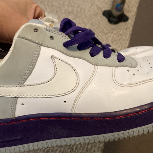 Nike AF-1 82 white and purple genuine leather women’s 7.5 ❤️ - Picture 8 of 11